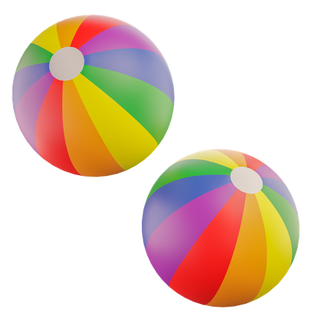Bolas de praia  3D Icon
