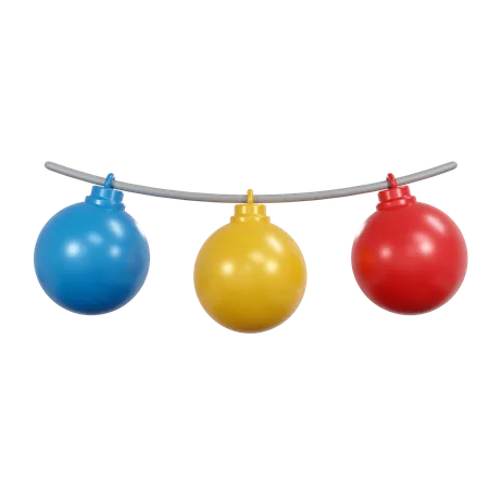 Bolas de decoração de Natal  3D Icon