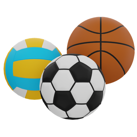 Bolas esportivas  3D Illustration