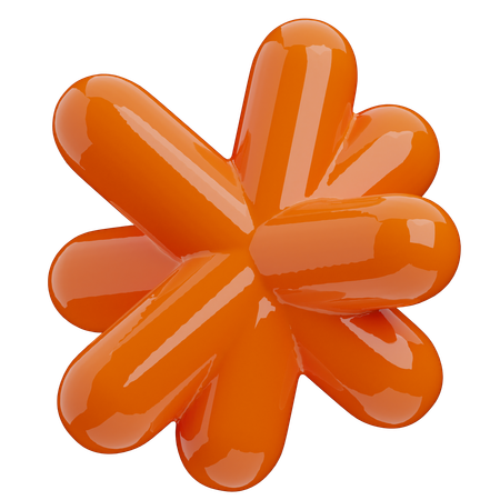 Bold asterisk  3D Icon