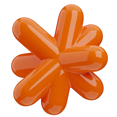 Bold asterisk  3D Icon