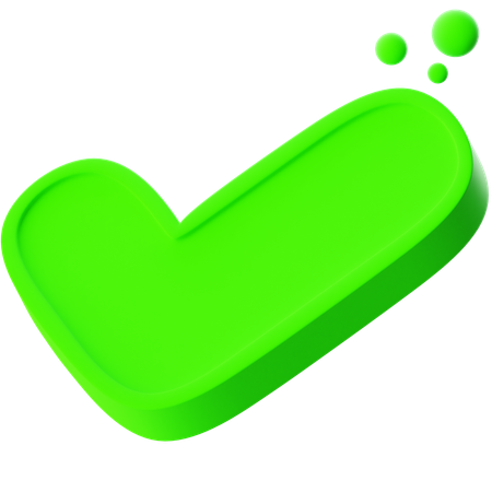 Bold Check  3D Icon