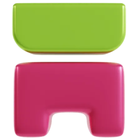 Bold Colored Geometric Forms  3D Icon