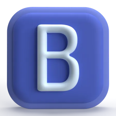 Bold Text  3D Icon