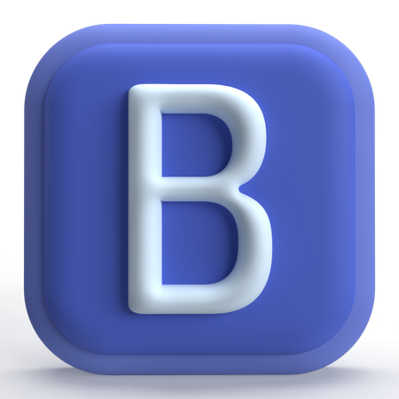 Bold Text  3D Icon