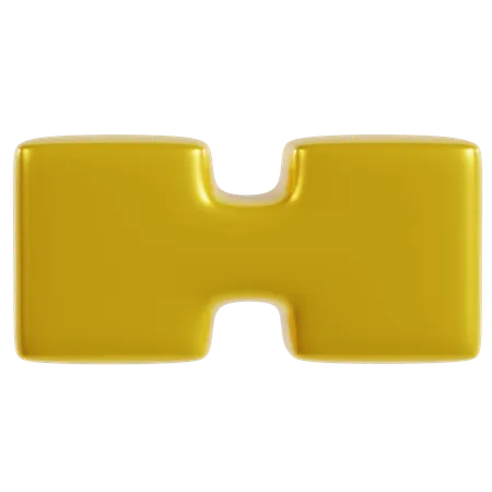 Bold Yellow Geometric Design  3D Icon