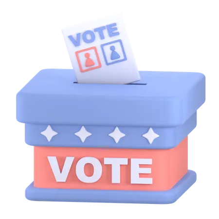 Boleta de voto  3D Icon