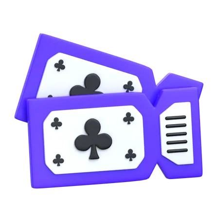 Boleto de casino  3D Icon