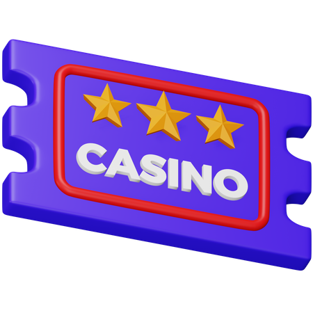 Boleto de casino  3D Icon
