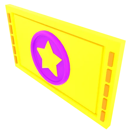 Boleto de circo  3D Icon