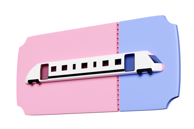Boleto de tren  3D Icon