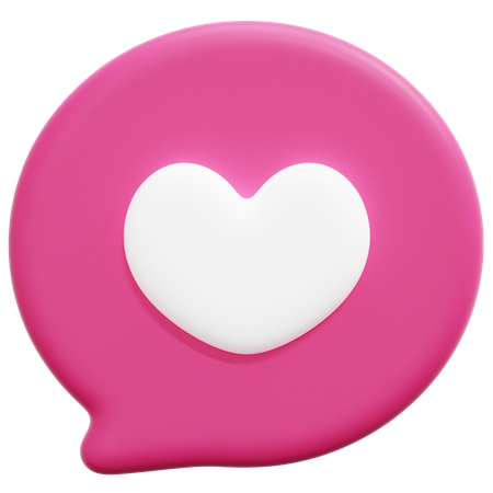 Bolha de coração  3D Icon