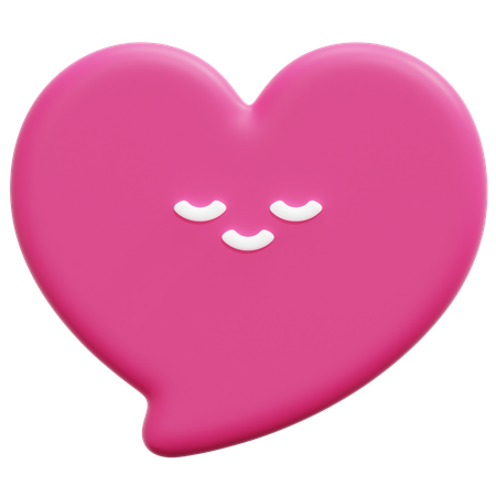 Bolha de coração  3D Icon