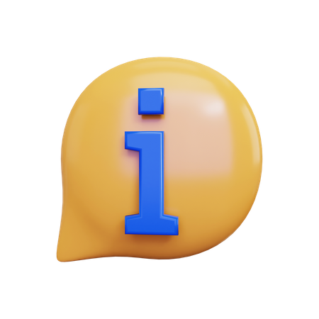 Bolha de informação  3D Icon