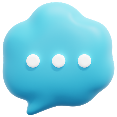 Bolha de nuvem  3D Icon
