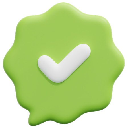 Bolha de verificação  3D Icon