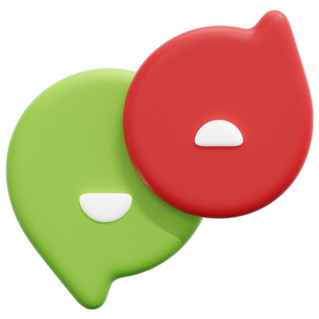 Bolha feliz e triste  3D Icon