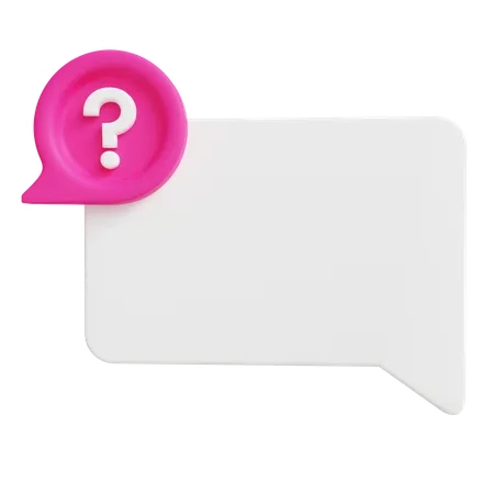 Circulo De Perguntas E Respostas Bubble Chat Ilustracao 3 D 3D Icon
