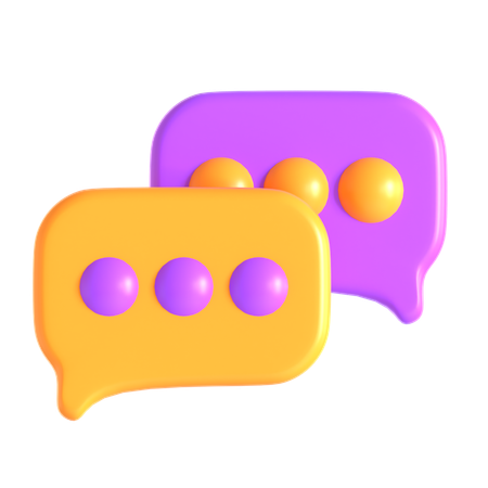 Bolhas de bate-papo  3D Icon