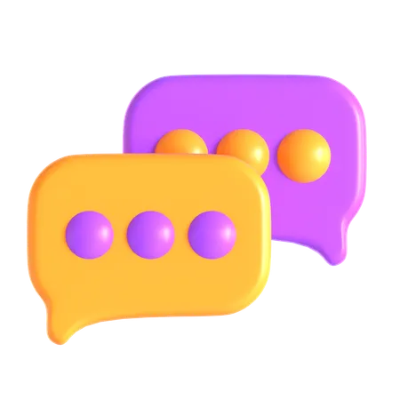 Bolhas de bate-papo  3D Icon