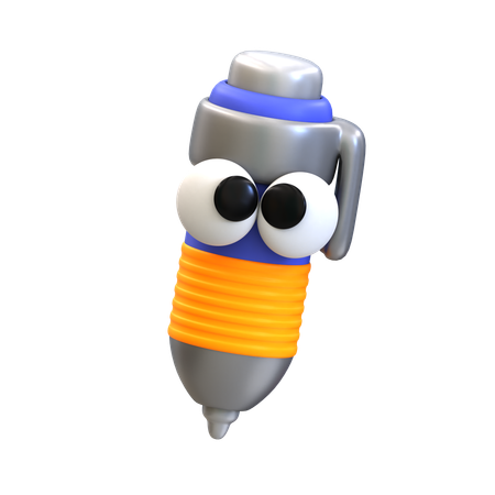 Pluma de dibujos animados  3D Icon