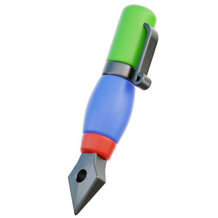 Pluma de tinta  3D Icon