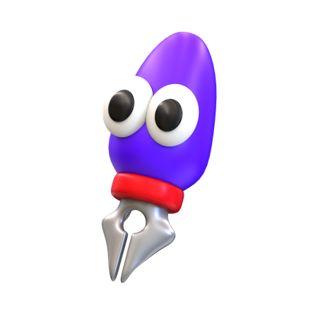 Pluma de tinta de dibujos animados  3D Icon