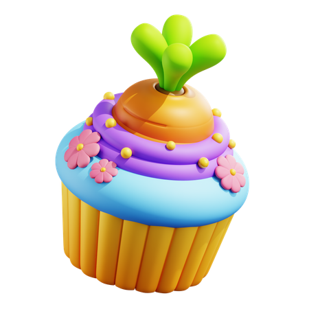 Bolinho de cenoura  3D Icon