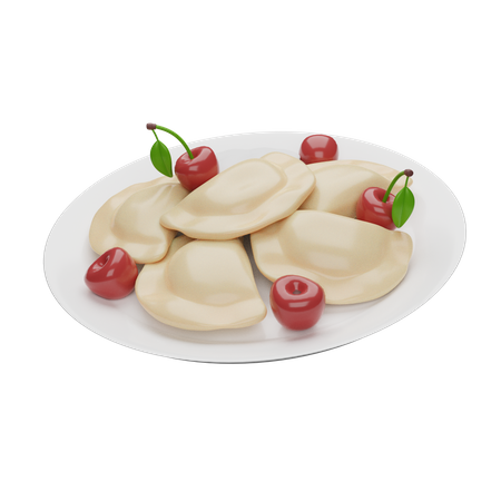 Bolinhos com cereja  3D Icon