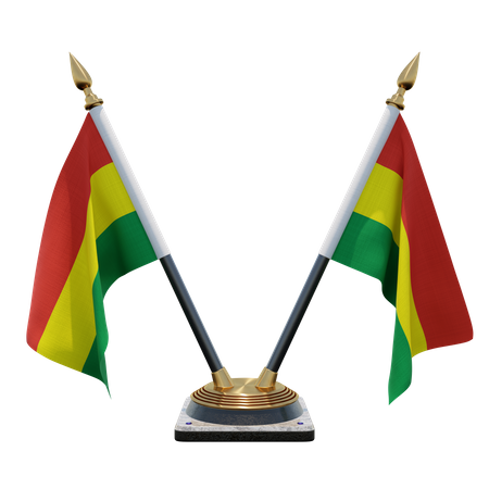 Soporte de bandera de escritorio doble bolivia  3D Flag