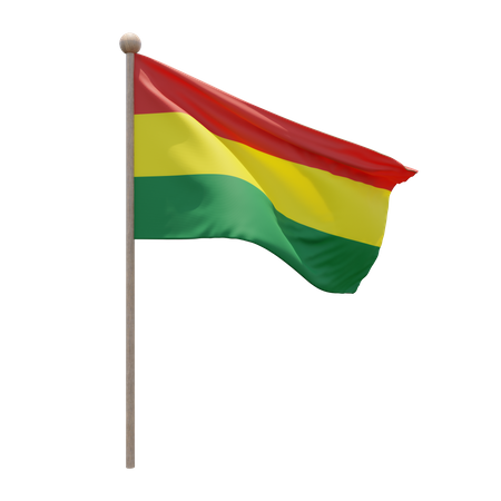 Bolivia Flagpole  3D Icon