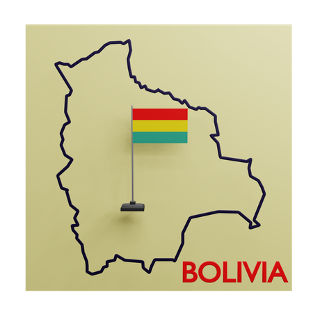 Bolivia Map  3D Icon