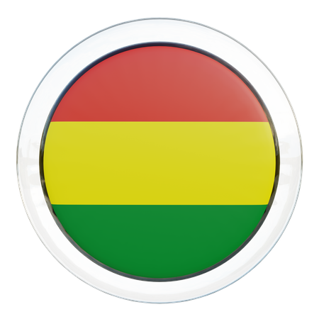 Bolivia Round Flag 3D Icon