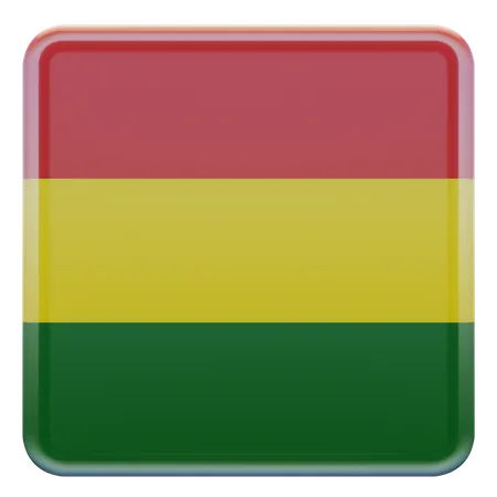 Bolivia Square Flag  3D Icon