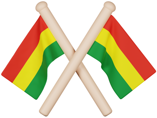 Bolivien Flagge  3D Icon