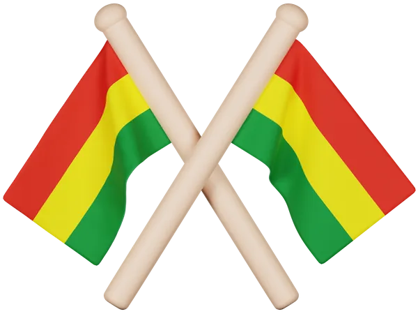 Bolivien Flagge  3D Icon