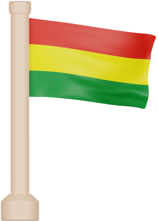 Bolivien Flagge  3D Icon