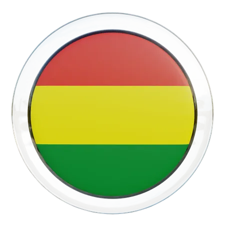 Bolivien Flagge Glas  3D Flag