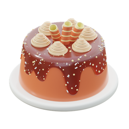 Bolo de chocolate  3D Icon