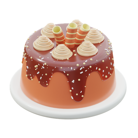 Bolo de chocolate  3D Icon