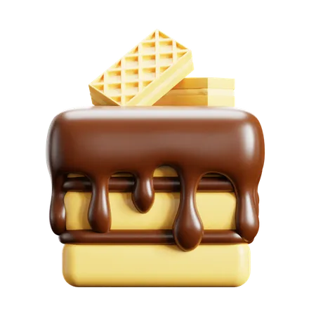 Bolo de cubo  3D Icon