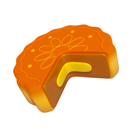 Bolo de lua  3D Icon