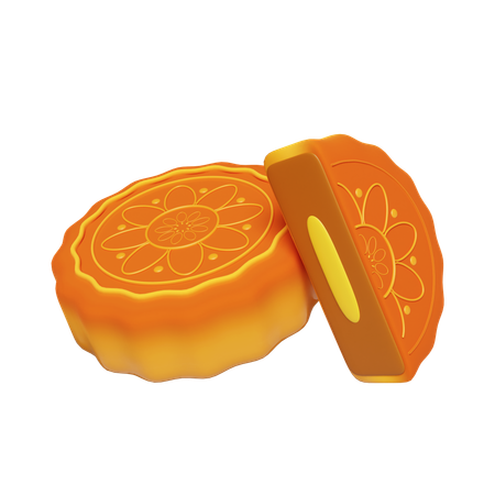 Bolo de lua  3D Icon