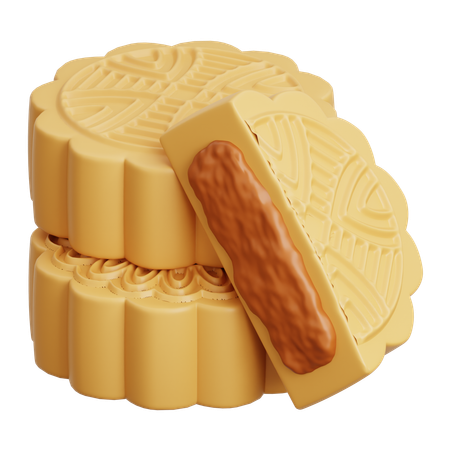 Bolo de lua  3D Icon