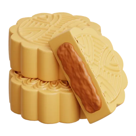 Bolo de lua  3D Icon