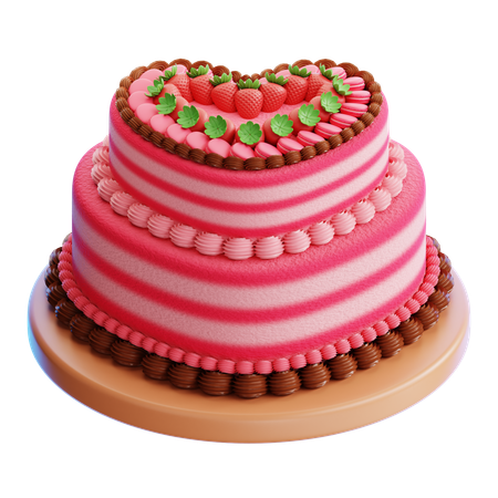 Bolo de amor  3D Icon