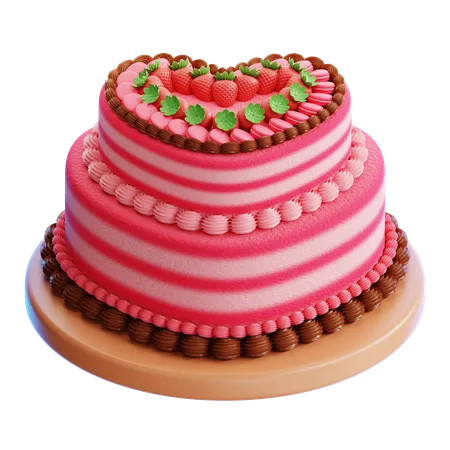 Bolo de amor  3D Icon