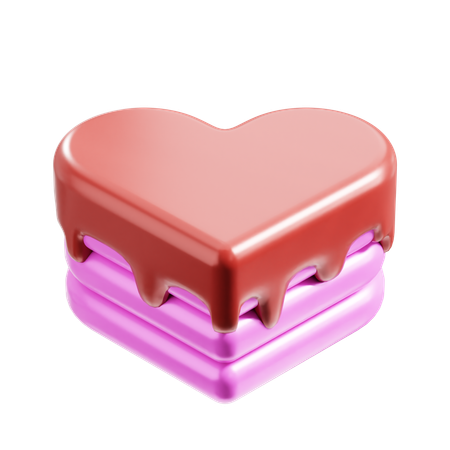 Bolo de amor  3D Icon