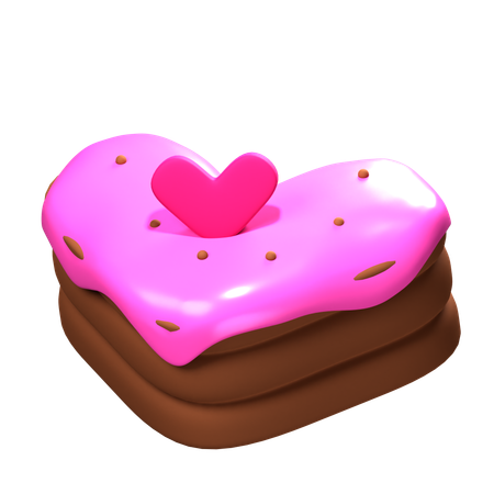 Bolo de amor  3D Icon