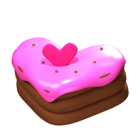 Bolo de amor  3D Icon